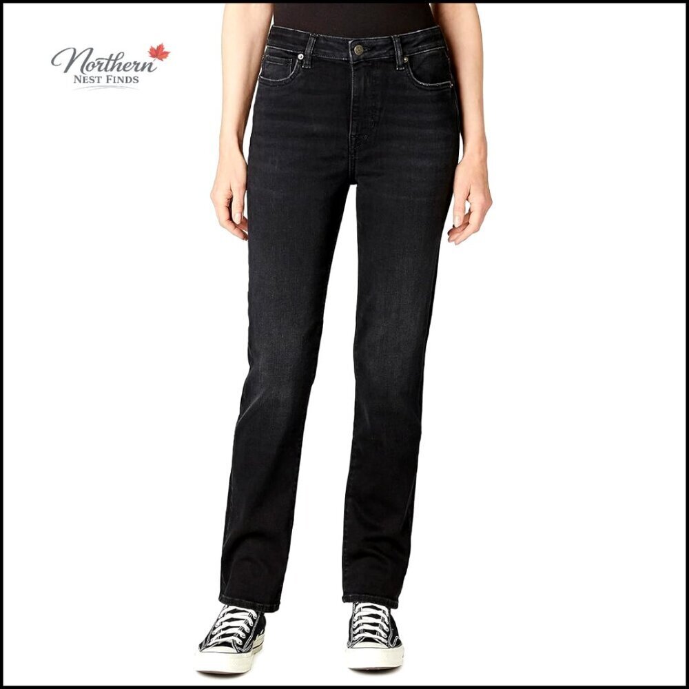 High Rise Straight Leg Jeans Women's Denim